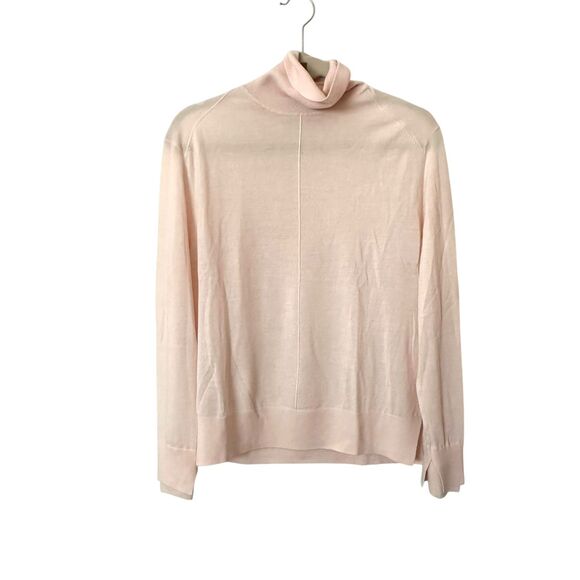 SAINT ART Carla Merino Wool Turtleneck Sweater Light Pink Medium - Picture 2 of 5